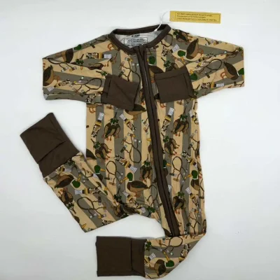 Colorful Infant&toddler Solid Truck Pattern Bamboo Baby Romper