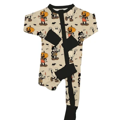 JAYE New Bamboo Halloween  Romper for Newborns Casual Baby Jumpsuit Bamboo Viscose Spandex