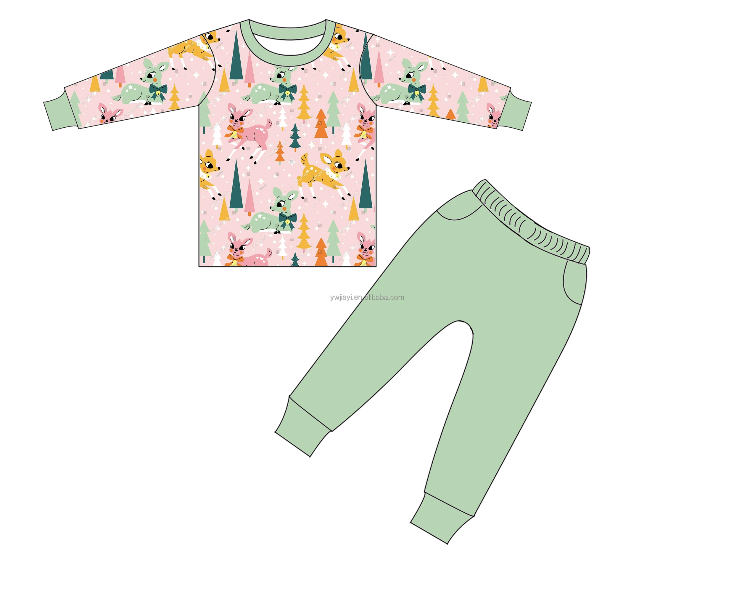 bamboo baby pajamas christmas factory direct production