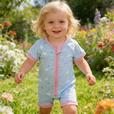 Must Have Baby Shortie Cloud Like Softness Kids Sleepwear Wrinkle Resistant Kids Clothes Breathable Fabric for Happy Babies