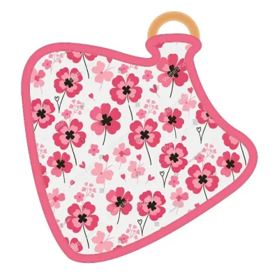 Wholesale Bamboo Lovey Custom Print Detachable Wood Ring Soft for Baby Boy and Girl