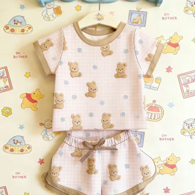 ODM Manufacturer Direct Soft Baby Clothes Kids Loungewear Two Piece Bamboo Lounge Set Comfy Casual Wear Fast Delivery Wholesale