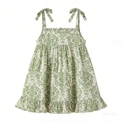 Wholesale Premium Bamboo Sleeveless Dress Eco Conscious Gift for Girls Organic Fabric OEKO TEX CPC CPSC Safe