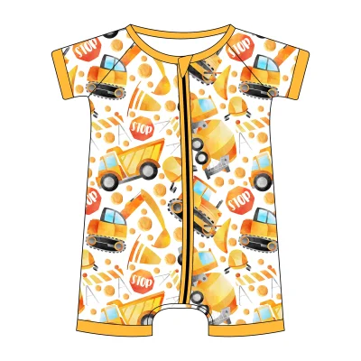 Top Line Bamboo Baby Clothing Customizable Infant Shortie OEKO Certified Baby Short Sleeve Romper Kids Clothing Wholesale Supply