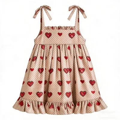 Premium Bamboo Sleeveless Dress for Baby Girls Easy Care Machine Wash Organic Durable Fabric Wholesale Manufacturer