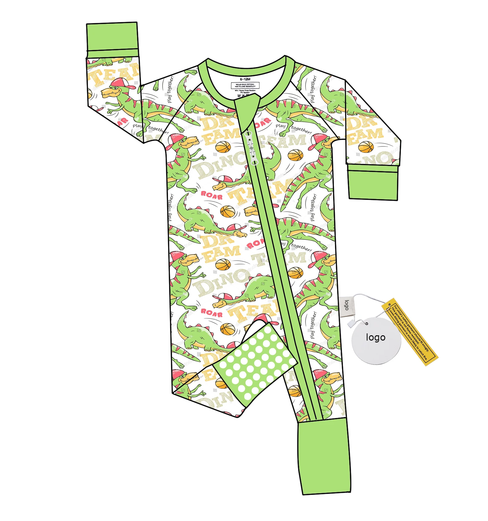 Children Onsies Clothes Balloon Design Birthday Gift Organic Bamboo Zipper Clothes Baby
