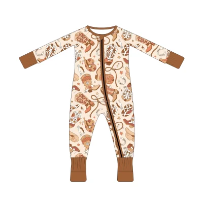 Brand New High Quality Baby Pajamas Western Style Toddler Sleepwear Folded Cuff Children Clothing