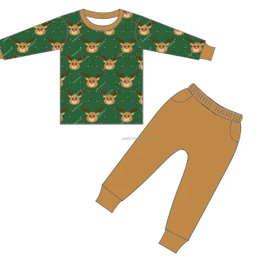 2025 Hot Sleelling Bamboo Pajama Sets Wholesale Baby Clothes OEKO-TEX Certified Bamboo Family Sleepwear Baby Clothes