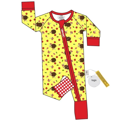 95% Bamboo 5% Spandex Zipper Rompers for Infants Toddlers Baby Pajamas Sleepers Onesie Infant Bamboo Clothes Bamboo