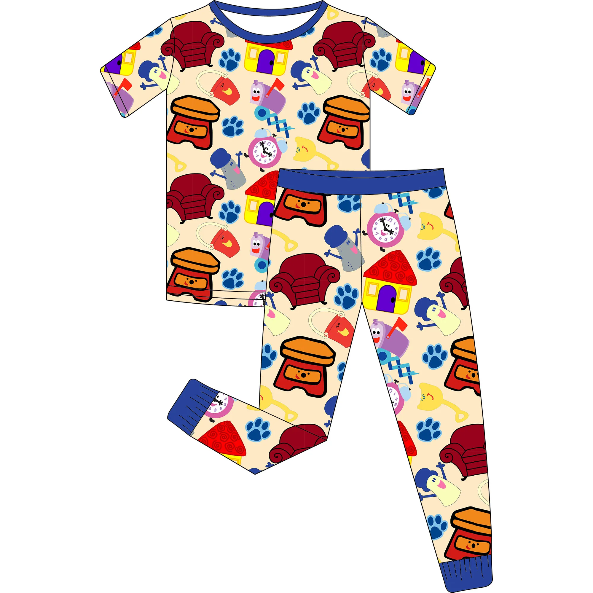 Firefly Prints Bamboo Kids Pajama Set Soft Breathable Sleepwear Eco Friendly Kids Two Piece Nightwear Wholesale - Image 4