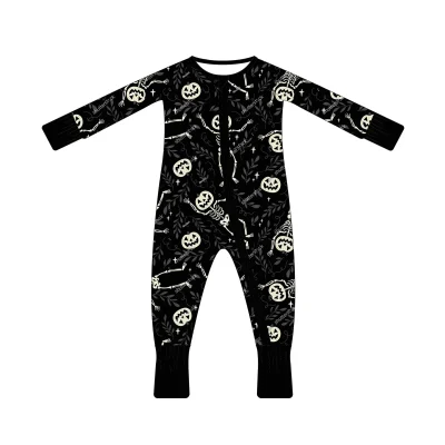 Zombie Baby Jumpsuit - Walkers Zippy Romper Sleepwear | Green Bamboo Pajamas