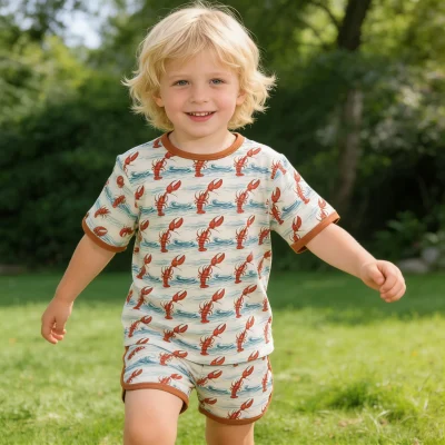 Eco-friendly Bamboo Baby Pajamas Set Short Sleeve Toddler Sleepwear Gentle on Skin Infant Night Suit for Newborns