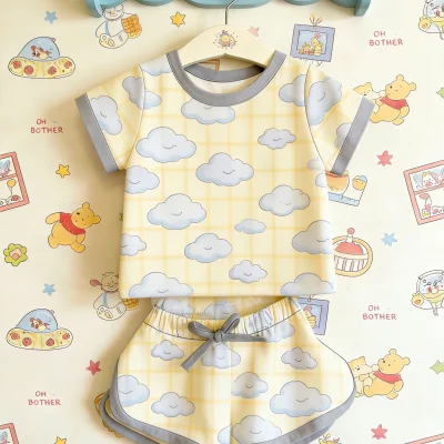 Baby Clothes Two Piece Comfy Relax Wear Loungewear Kids Infant Soft Bamboo Lounge Set ODM Manufacturer Direct Wholesale