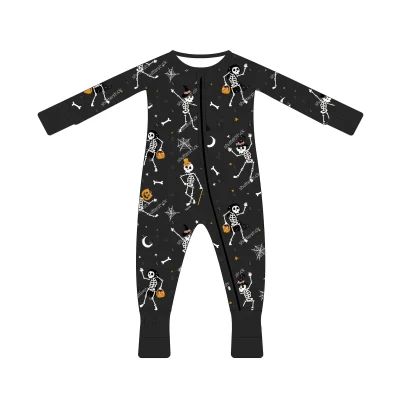 Full Moon Baby Sleepwear - Werewolf Theme Zippy Romper | Fuzzy Bamboo Pajamas Toddler