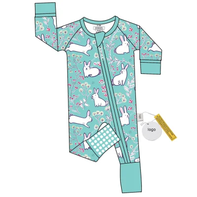 Wholesale Factory Baby Dress 95%Bamboo 5%Spandex Newborn Baby Romper Folded Cuff for All Season