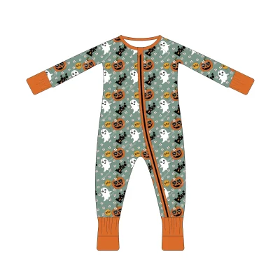 Dreamy Soft Zippy Pajama Set - Halloween Cozy Baby Romper Jumpsuit for Toddler Infants Clothing Supplier Wholesale