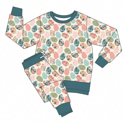 JAYE Unisex French Terry Pullover Long Sleeve Pants Bamboo Baby Tracksuit Set