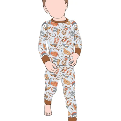 JAYE Pre-order Winter Baby Bamboo Pajamas Kids Printed 2pcs Set Eco-friendly Sleepwears Infants Fashion Pajamas