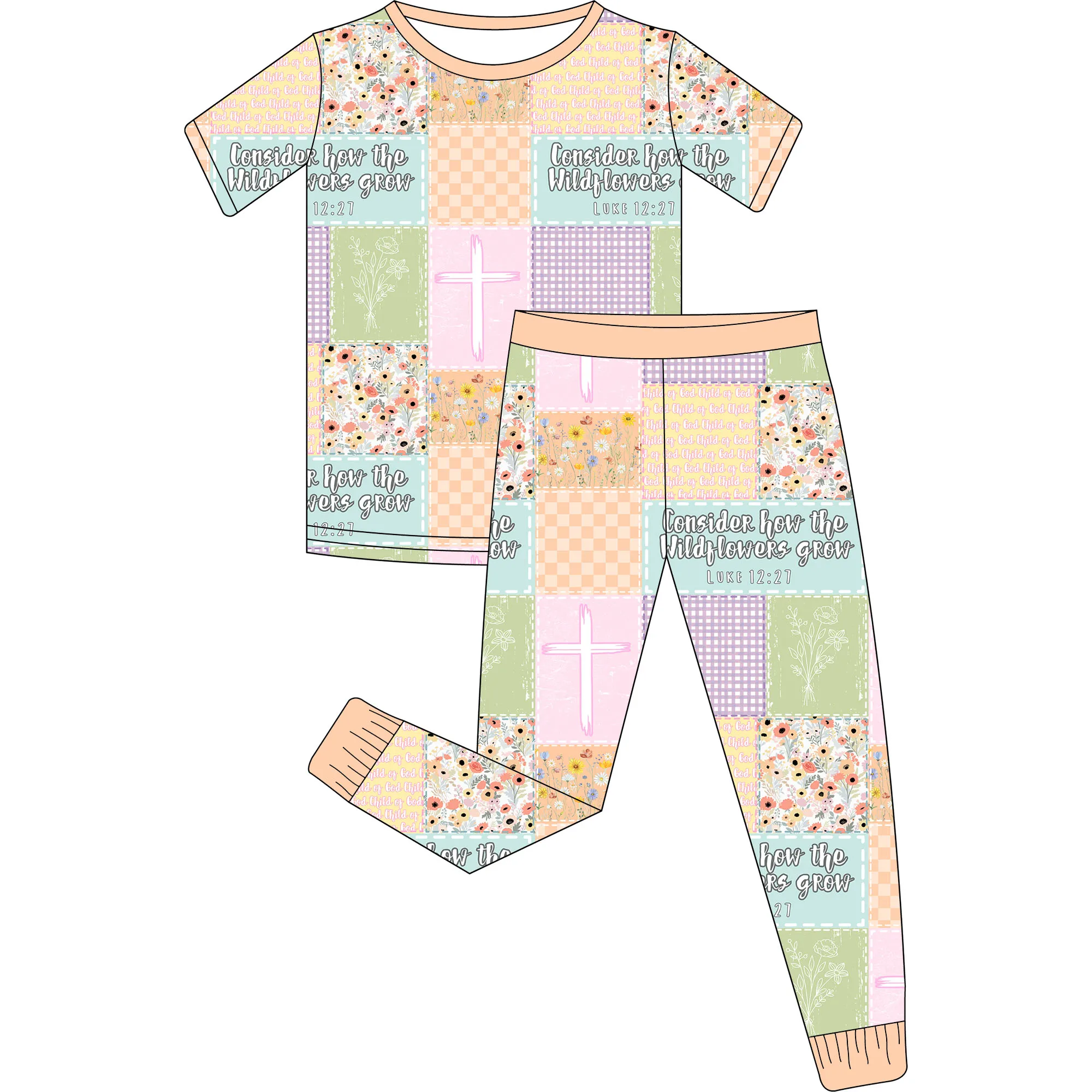 Firefly Prints Bamboo Kids Pajama Set Soft Breathable Sleepwear Eco Friendly Kids Two Piece Nightwear Wholesale - Image 6