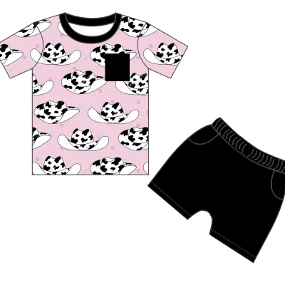 Skin-friendly Bamboo Kids Pajamas Set Lightweight Toddler Sleep Clothes Comfortable Cute Baby Homewear Outfit