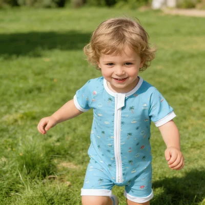 Summer Thin Baby Short Romper Soft Bamboo Newborn Jumpsuit Breathable Comfortable Infant Onesie
