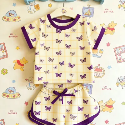 ODM Manufacturer Direct Premium Baby Clothes Bamboo Lounge Set Kids Infant Soft Two Piece Relax Wear Wholesale Fast Delivery