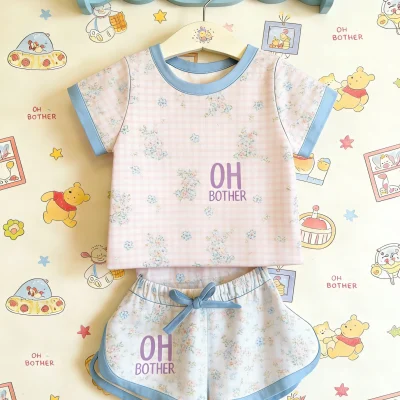 Casual Wear Soft Baby Clothes Kids Bamboo Lounge Set Two Piece Loungewear Fast Delivery Comfy ODM Manufacturer Direct Wholesale