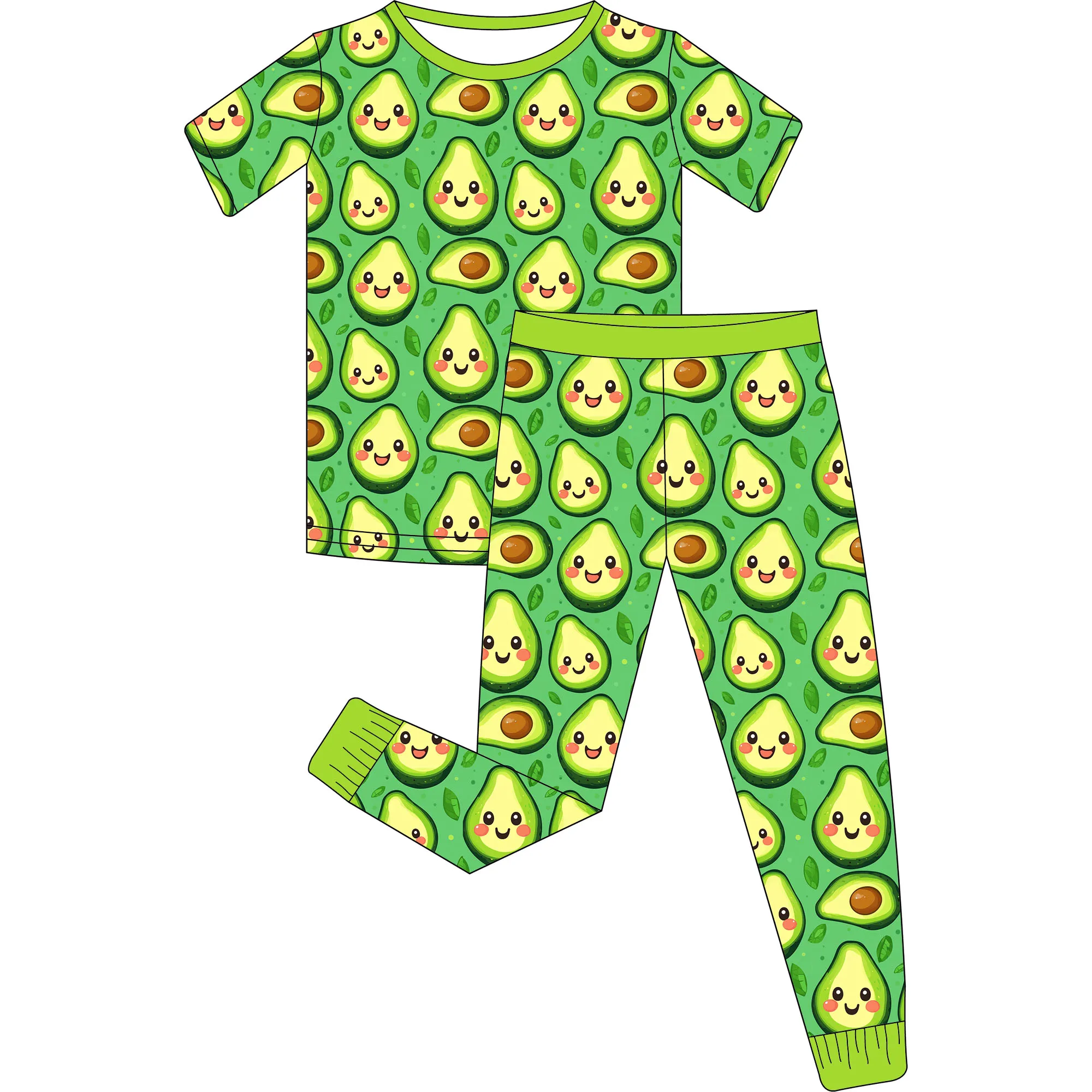 Firefly Prints Bamboo Kids Pajama Set Soft Breathable Sleepwear Eco Friendly Kids Two Piece Nightwear Wholesale - Image 3