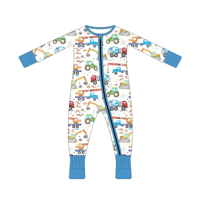 Hot Selling Baby Pajamas 95% Bamboo Viscose 5% Spandex Kids Clothing Custom Grips Baby Clothes