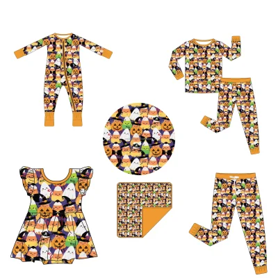 Halloween Luxury 2pcs Set Bamboo Romper - Kids Wholesale Price | Zippy Baby Clothes & Pajamas