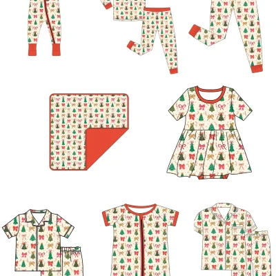 Dreamy Soft Zippy Pajama Set - Christmas Cozy Baby Romper Jumpsuit for Toddler Infants Clothing Supplier Wholesale