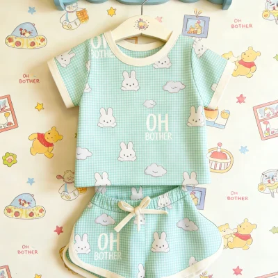 Infant Comfy Loungewear Baby Clothes Kids Soft Two Piece Bamboo Lounge Set Casual Wear Relax ODM Wholesale Fast Shipping Premium