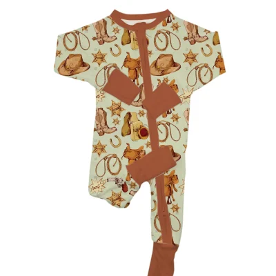 Bamboo Baby Zippy with  Reversible Cuffs | Extended Wear From Newborn to Toddler | Western Design Wholesale