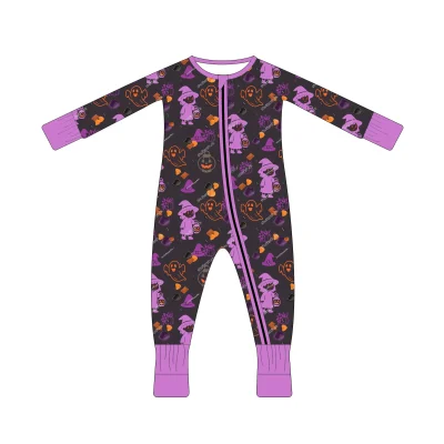 Durable Halloween Baby Bamboo Pajamas Long Sleeve Kids Wholesale Manufacturer Romper Toddler Clothes
