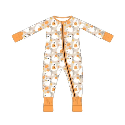 Halloween Pediatrician Approved Baby Sleepwear - Zippy Romper Jumpsuit Bamboo Fabric | Gentle Toddler Pajamas