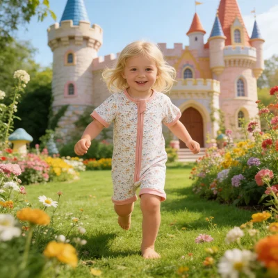 Featherweight Baby Girl Shortie Wrinkle Free Pajamas Breathable One Piece Baby Sleepwear Baby Romper