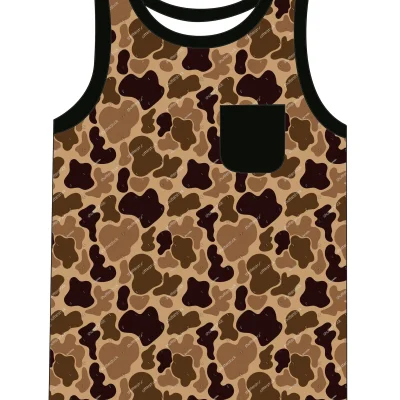 Wholesales Cotton Bamboo Fiber Tank Tops Work Out Gym Vest Custom Logo Printed Casual Sports Summer Tank Top