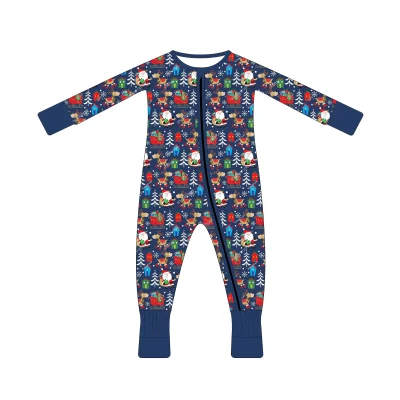 Night Before Christmas Romper - Storybook Zippy Jumpsuit | Dreamy Bamboo Pajamas
