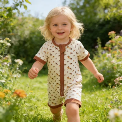 Baby Girl Comfort Essential Soft Baby Clothe Breathable Shortie for Baby Girls Baby Sleepwear