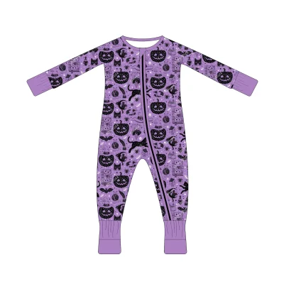 Boo-tiful Baby Jumpsuit - Friendly Ghost Zippy Romper | Soft Bamboo Sleepwear