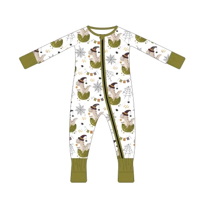 Halloween Printed Sleepsuit Baby New Soft Baby Clothing Baby Boys Girls Jumpsuit Bamboo Viscose Spandex