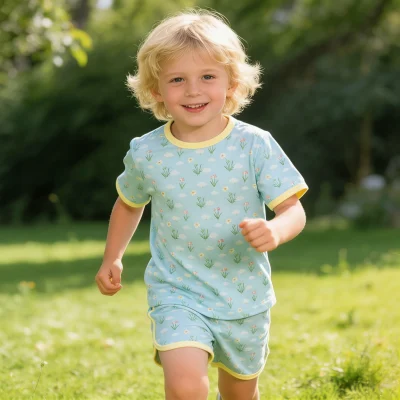 Breathable Mesh Baby Girl Pajamas Set Short Sleeve Toddler Sleepwear Lightweight Infant Night Suit for Hot Summer Days