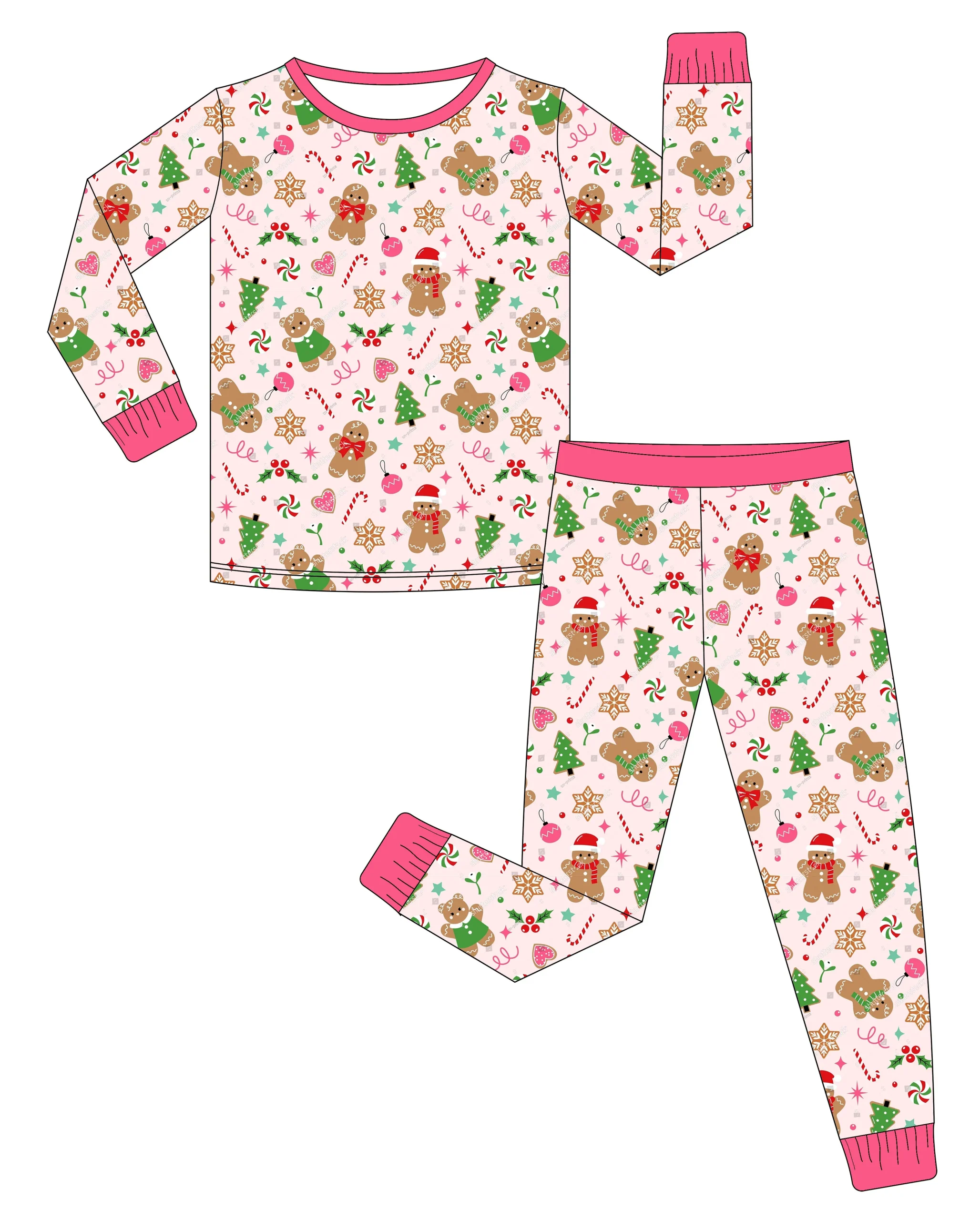 Christmas Bamboo Baby Romper Coordinating 2pcs Set Wholesale Sleepwear Playwear Outfit Factory Direct Price Newborn Infant - Image 4