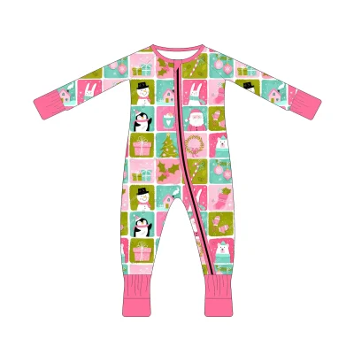 Silent Night Baby Jumpsuit - Christmas Eve Zippy Romper Sleepwear | Starry Bamboo Pajamas